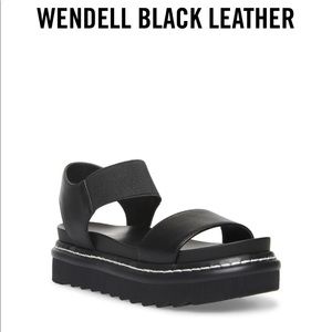 Wendell Black Leather Sandals